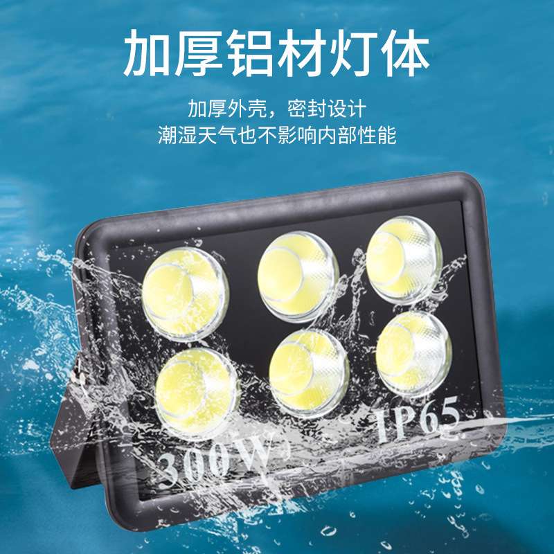 跨境LED投光灯户外防水泛光灯厂房车间广告牌招牌工地球场照明灯