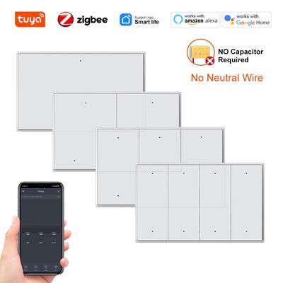 Tuya Zigbee智能开关 118型美规按钮开关 墙壁开关Alexa Home Ass