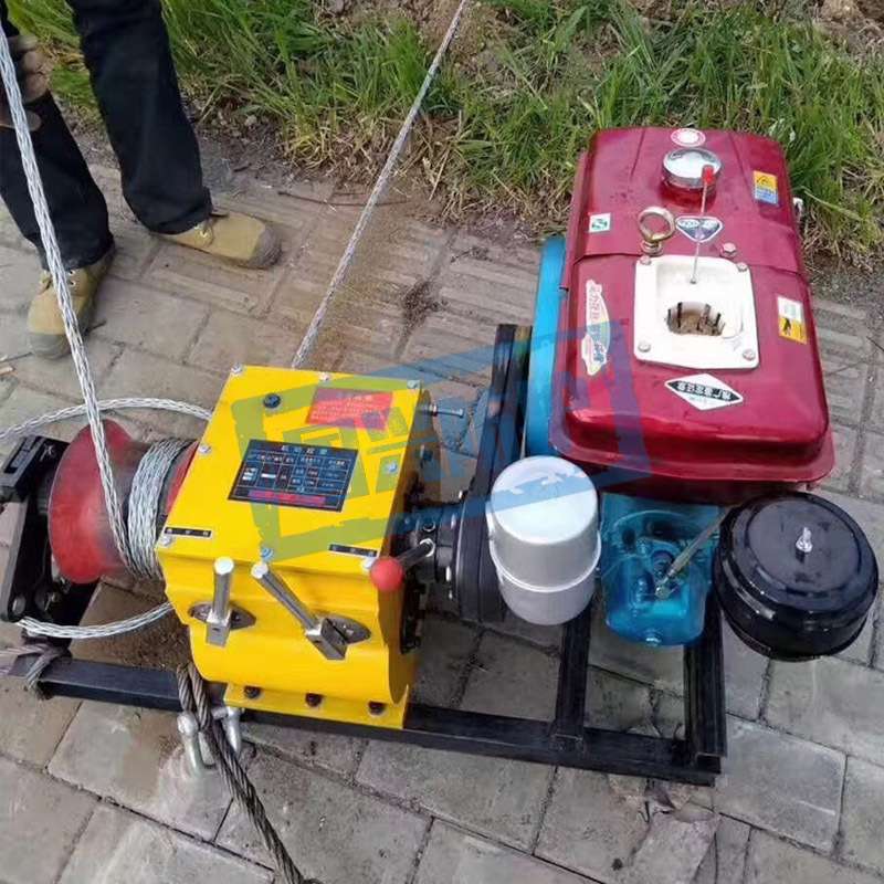 柴油机动绞磨小型汽油敷设机5吨绞磨牵引机手抬式卷扬机