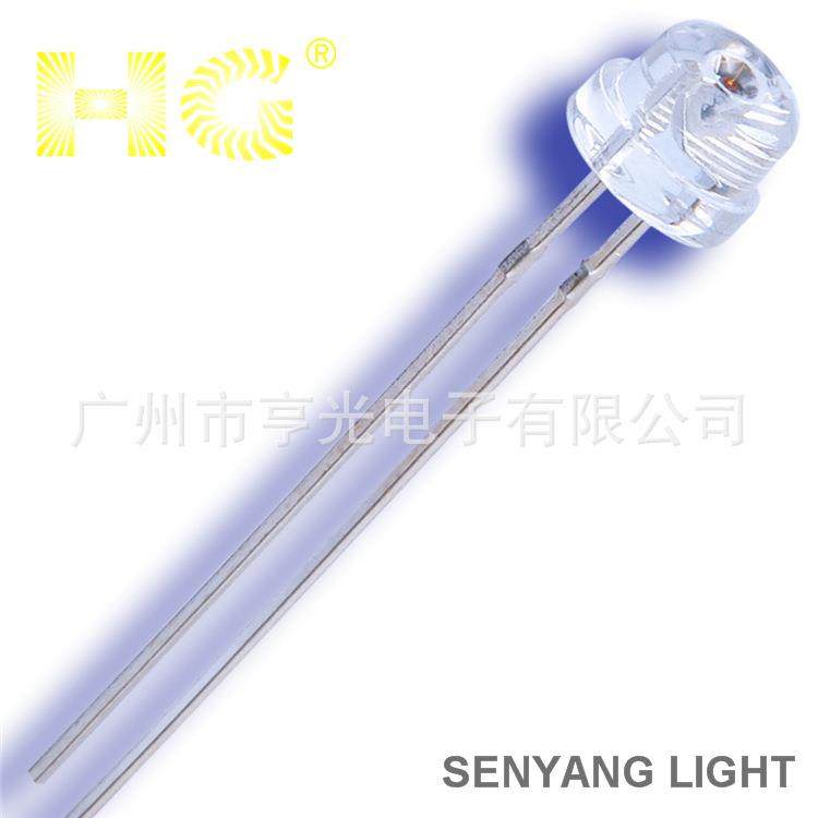 厂家直销4.8mm草帽黄光灯珠 亮 长脚 直插LED发光二管