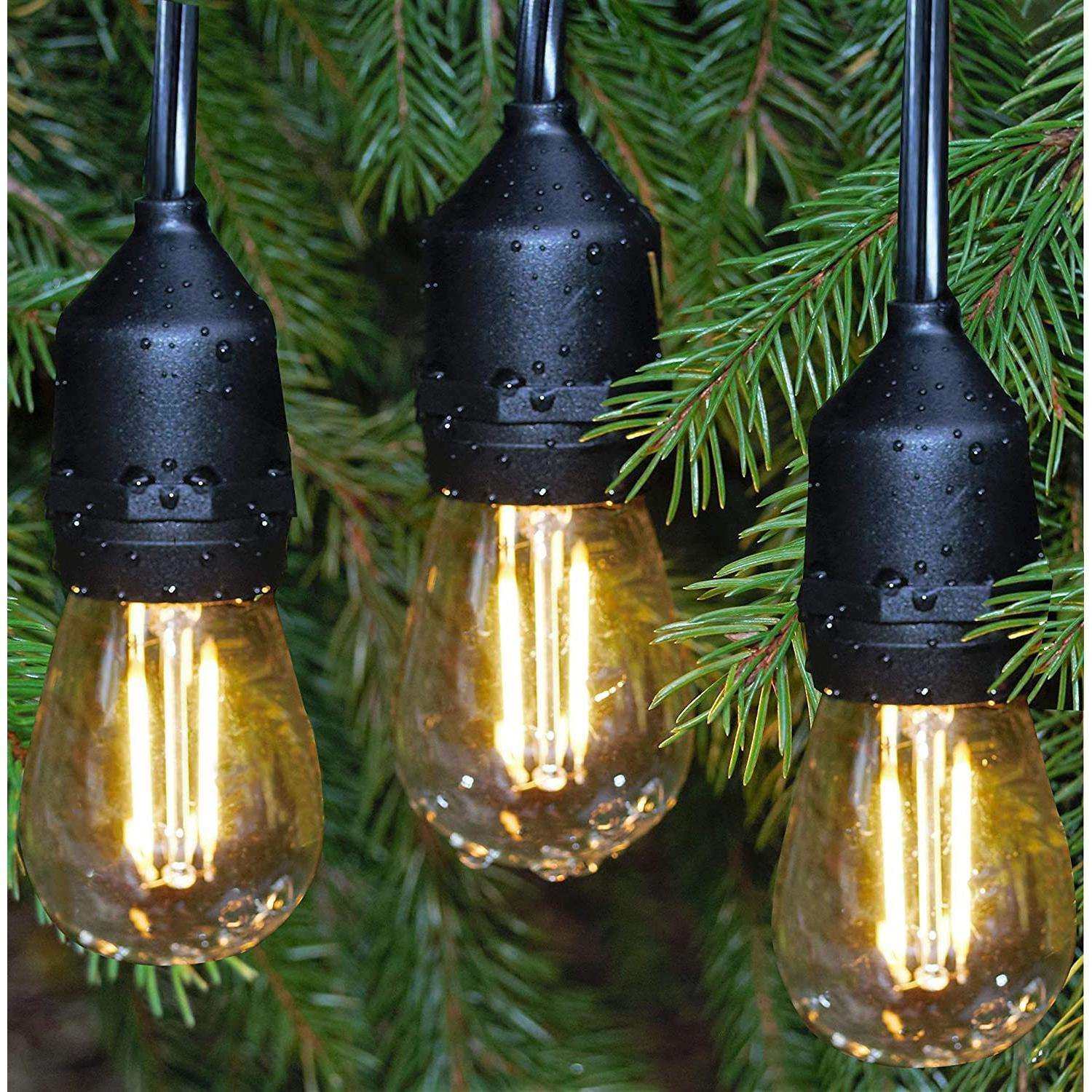 S14耐用防水灯泡 户外别墅轮廓工程高亮灯串 PVC灯串线带挂钩