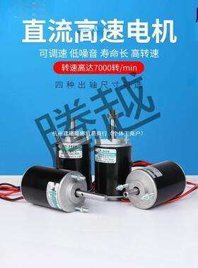 无刷电机小马达12v永磁直流24伏微型高速调速电动机30w正反转电机