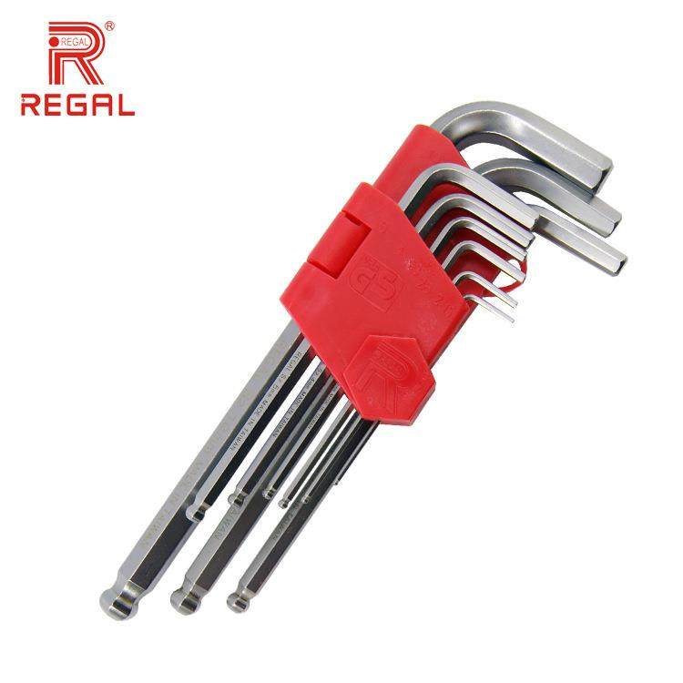 REGAL力高 9支装球头内六角扳手套装 公制英制 R-69M
