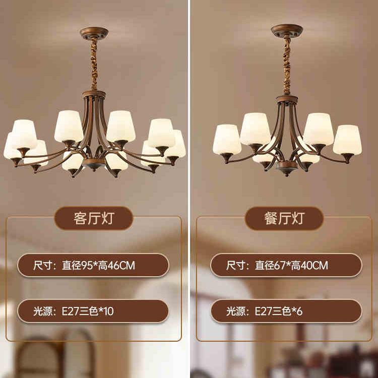 中山源头南洋中古风主卧室灯餐厅灯具美式吊灯客厅灯大气复古法式