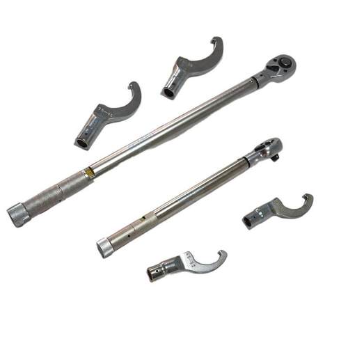 螺栓螺母用‌工业级扭矩扳手20-300N·m可调式防滑手柄‌勾头