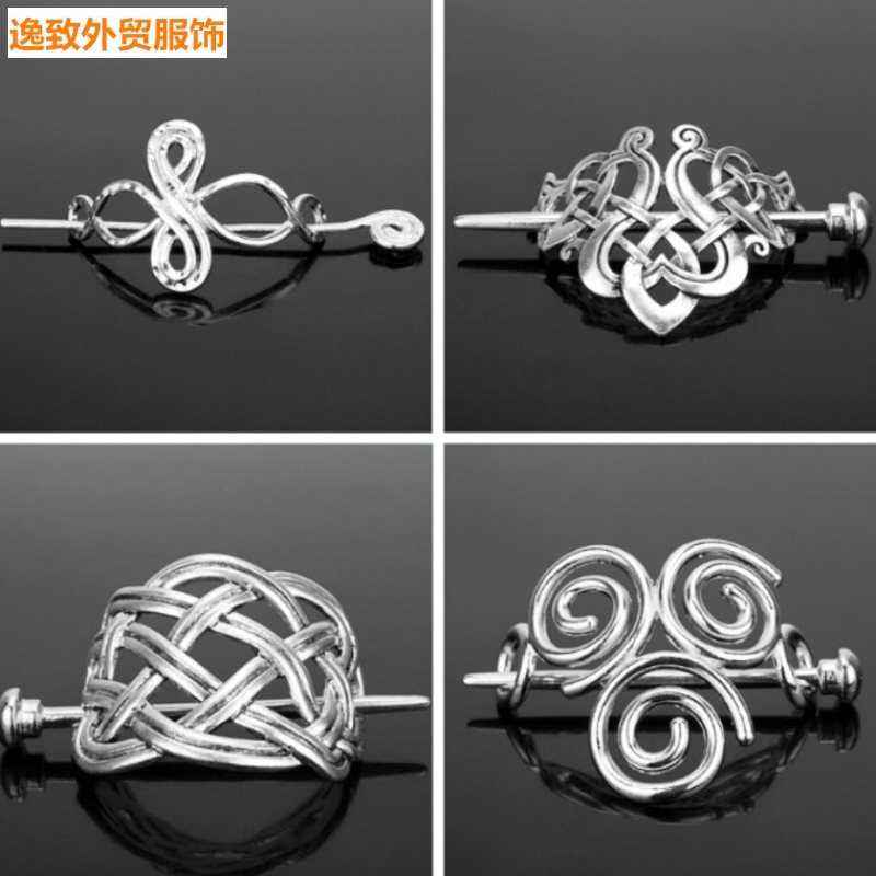新品.Faion Celtics Knots Viking Runes Crown Hairpins Hair Cl