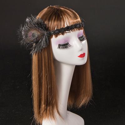 peacock feather elastic 新品 hair Vintage band accessorie New