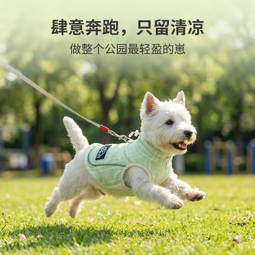 夏季降温反光牵引狗狗背心