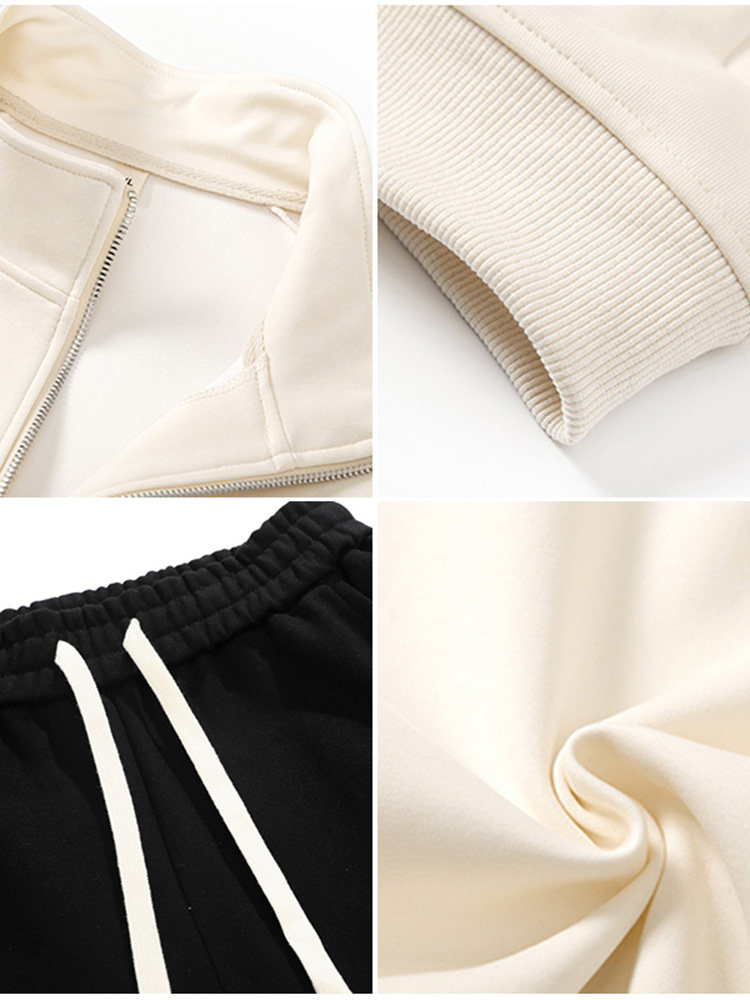 HM 캐주얼 스포츠 자켓 남성용 봄 가을 스탠드 칼라 루즈 러닝웨어 다목적 커플 자켓으로 완벽한 세트