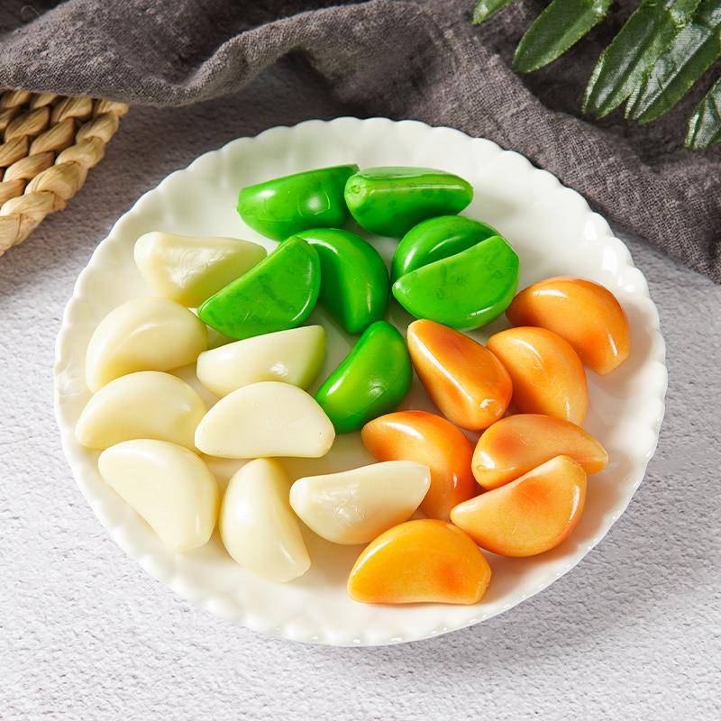 仿真大蒜蒜瓣模型仿真食物食玩钥匙扣挂饰创意汽车挂件学生小礼物