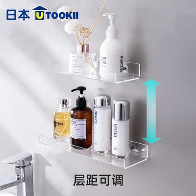 亚克力置物架卫生间透明壁挂收纳架浴室置物板免打孔储物