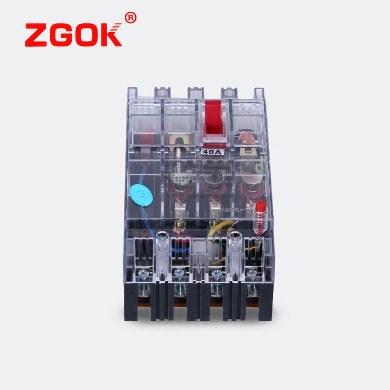 塑壳透明漏电保护器 DZ15LE-40T/490 工业断路器开关三相四线380V