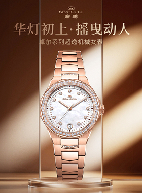 海鸥表女士自动机械表商务版女表礼物日历夜光腕表1140L