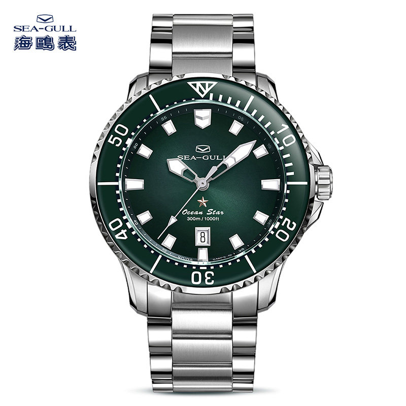 海鸥表海洋之星pro系列潜水男士款手表300米防水日历816.92.1210