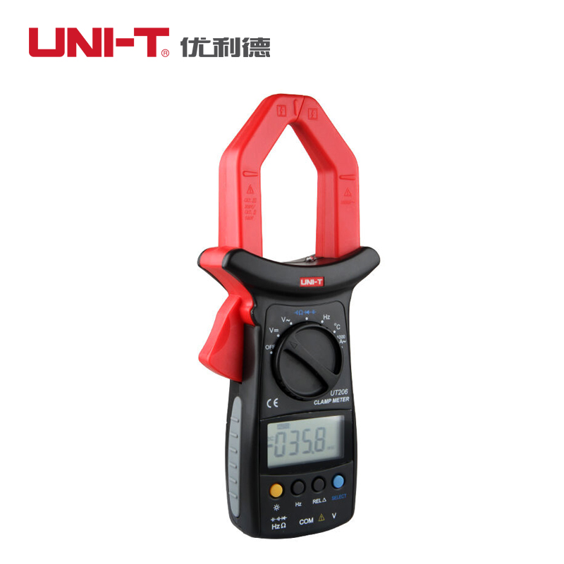 优利德数字钳形表UT205/206电流表交流电流万用表