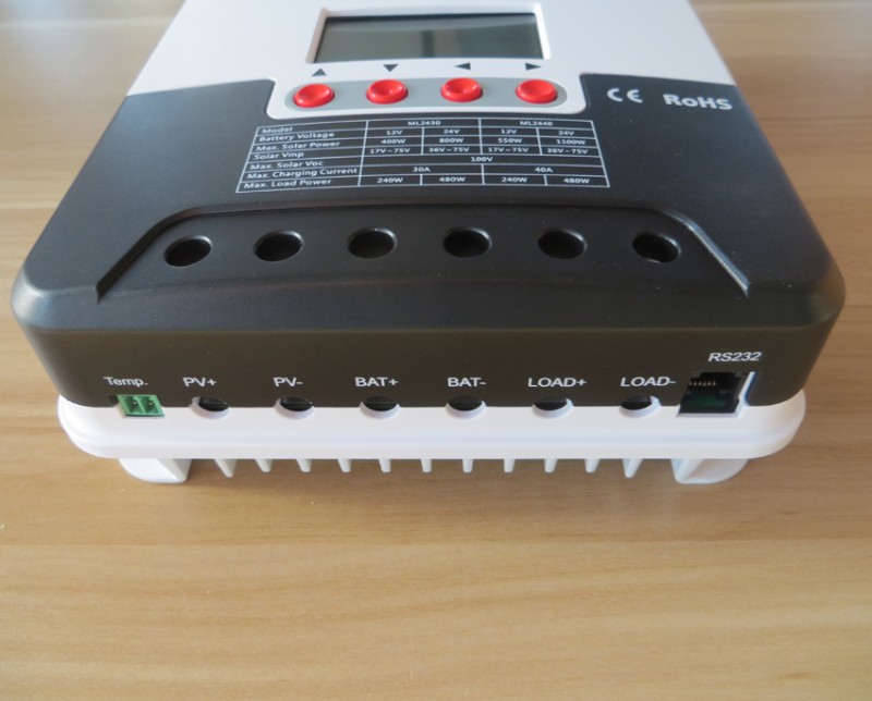 SRNE硕日40A 12V/24V铅酸胶体 锂电池 太阳能控制器 MPPT充电