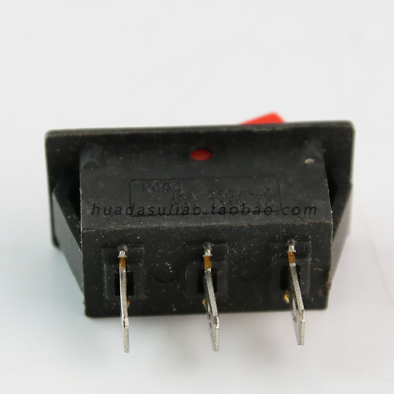 热卖逆变器船型开关翘板开关KCD1X2 16A250V 红色两档三脚铜脚