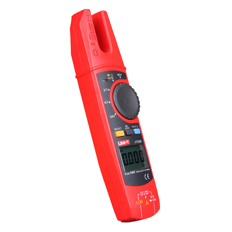 unit优利德200A交直流叉型数显钳型表 钳形万用表UT256B 电容电阻