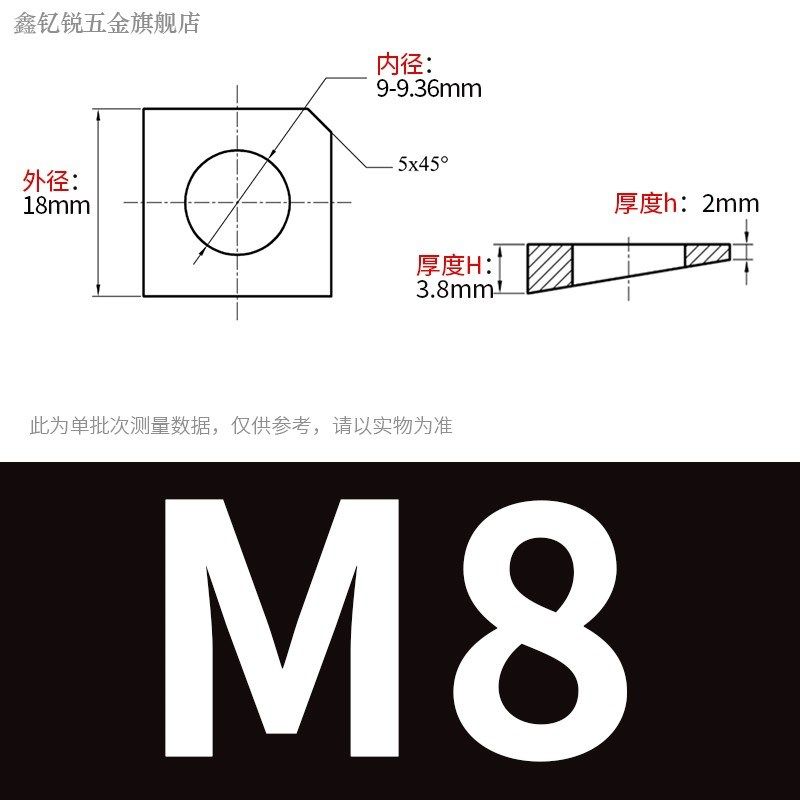 M6M20方斜垫片不锈钢GB853四方斜面垫圈斜角缺角垫M8M10M12M14M16,纺织面料/辅料/配套,其他纺织机械,淘宝优惠券,粉丝福利购,淘宝优惠卷