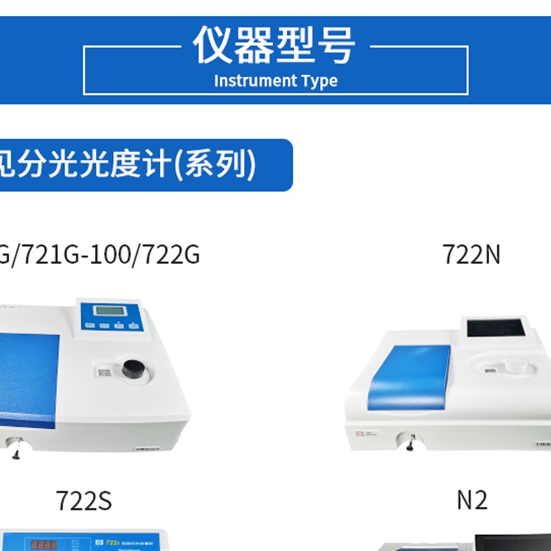 上海精科仪电上分721G 722N 752N可见分光光度计紫外光谱分析仪