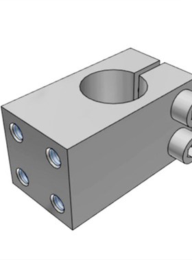 固定夹单孔底部安装KQM16两孔KQMU20四孔带螺纹固定座光轴支撑座