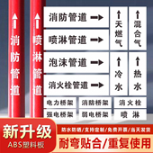 PVC塑料板消防管道喷字模板镂空喷漆板空心字广告漏字牌软塑料板数字母定制弱电力电桥喷淋消防泡沫火栓管道