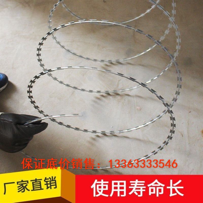 速发热镀锌铁生锈刀片刺绳防盗丝网铁网网围栏网不蒺藜滚笼网