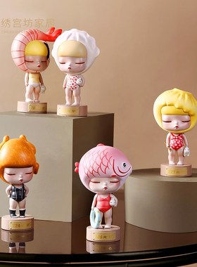 速发白夜童话卡路里小礼件可爱孩创意摆品儿童桌房面装饰品