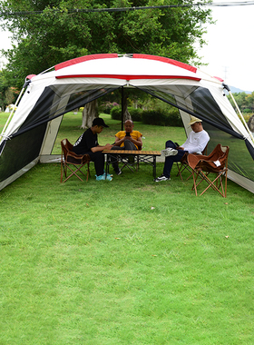 速发Atel户外棚幕6-10人大间空休闲野外折叠沙滩遮凉天防雨钓鱼帐