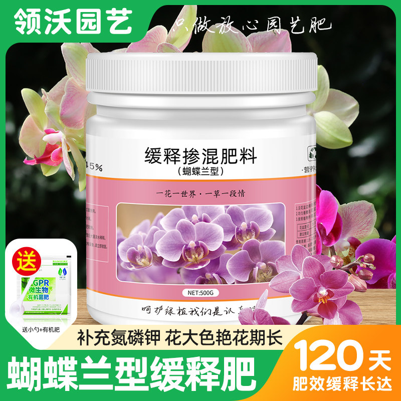 速发蝴蝶兰肥料专用肥花释肥兰科用子兰墨兰促开缓家君盆栽植物颗