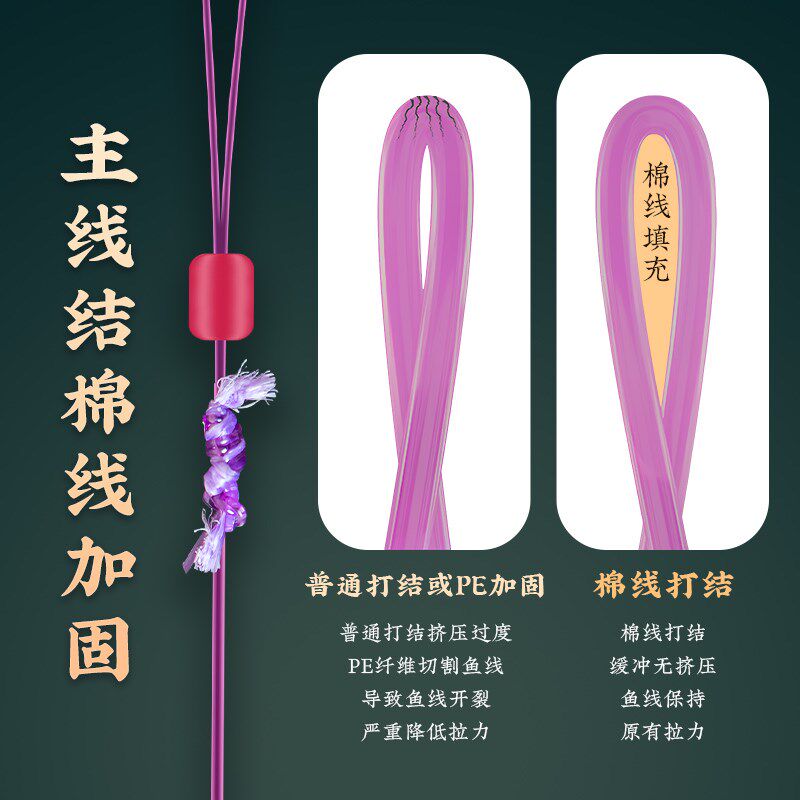 速发成品线组主线套装手绑棉线结台P黑坑钓E结主线钓户外组鱼