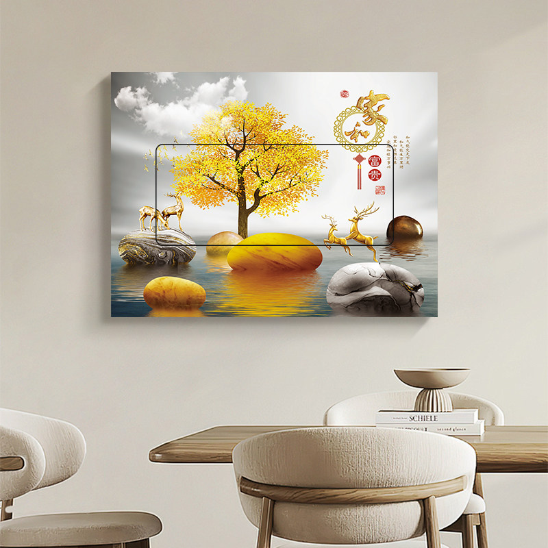 速发轻奢电表箱装饰画遮挡配电箱电闸箱粘自贴画多媒体盒壁纸墙贴