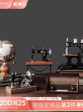 速发客古怀旧摆小件留声机小提琴创意家居复厅欧式书柜酒柜装饰品