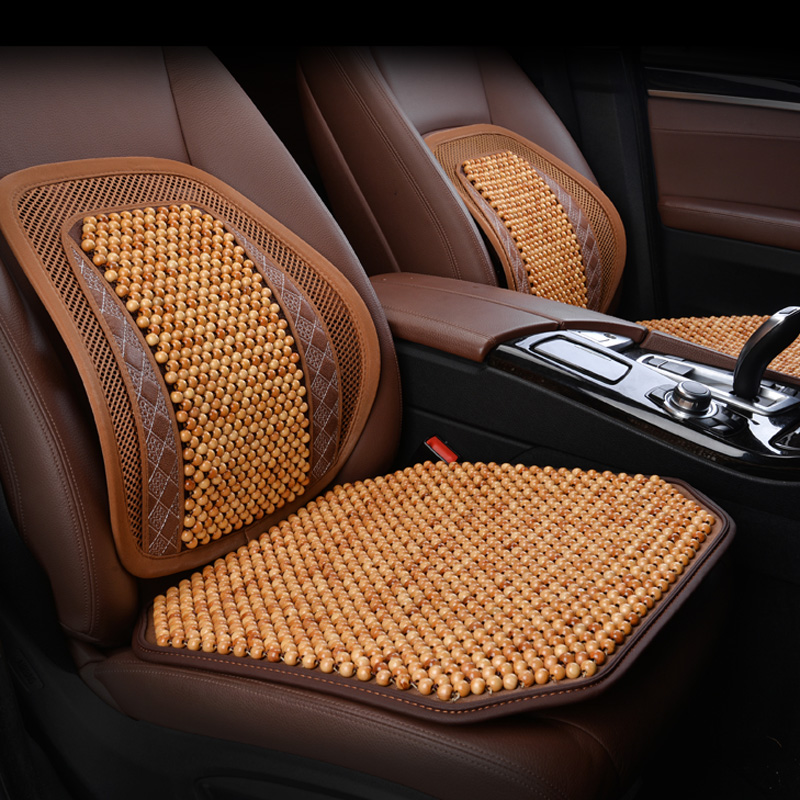 速发汽车坐垫夏单季片垫车珠屁屁垫子通用透气三件套夏木用坐垫