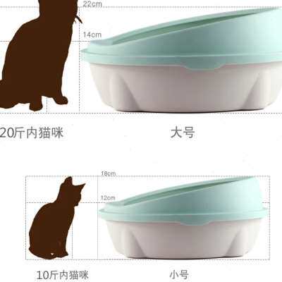 现货速发猫砂盆半封闭式猫屎盆猫厕所猫咪用品猫厕所猫盆拉屎盆