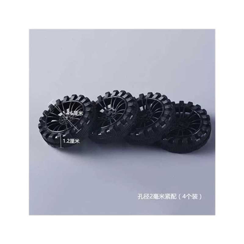 现货速发电动汽车配件模型小孩遥控玩具童车前后塑料橡胶轮子轱辘