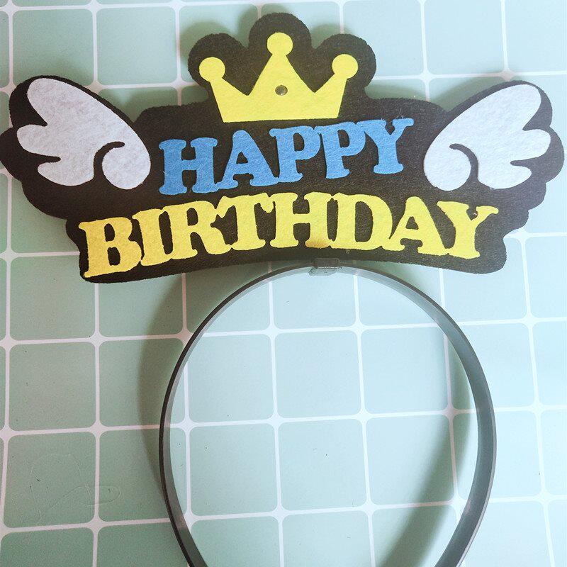 现货速发10只蛋糕装饰发光生日帽兔子胡萝卜带灯仙生日帽