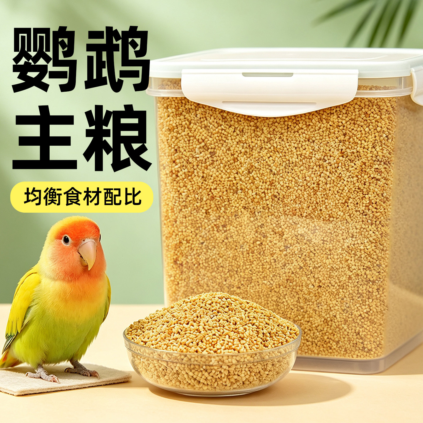 鹦鹉粮食鸟粮带壳黄谷子小米鸟食虎皮鹦鹉饲料专用营养精选谷物