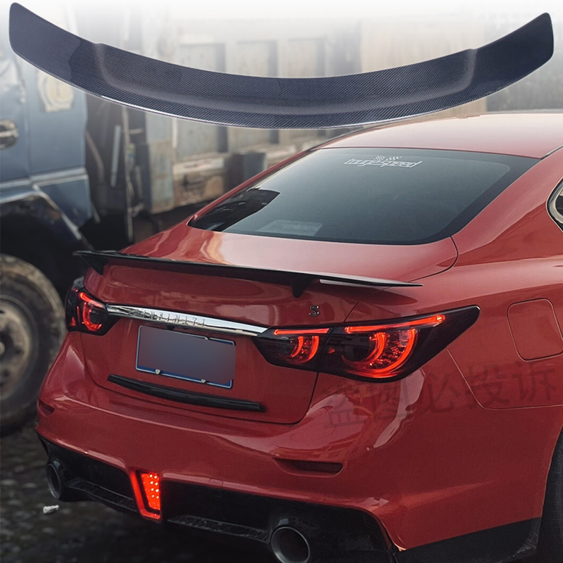 专车专用碳纤维尾翼免打孔