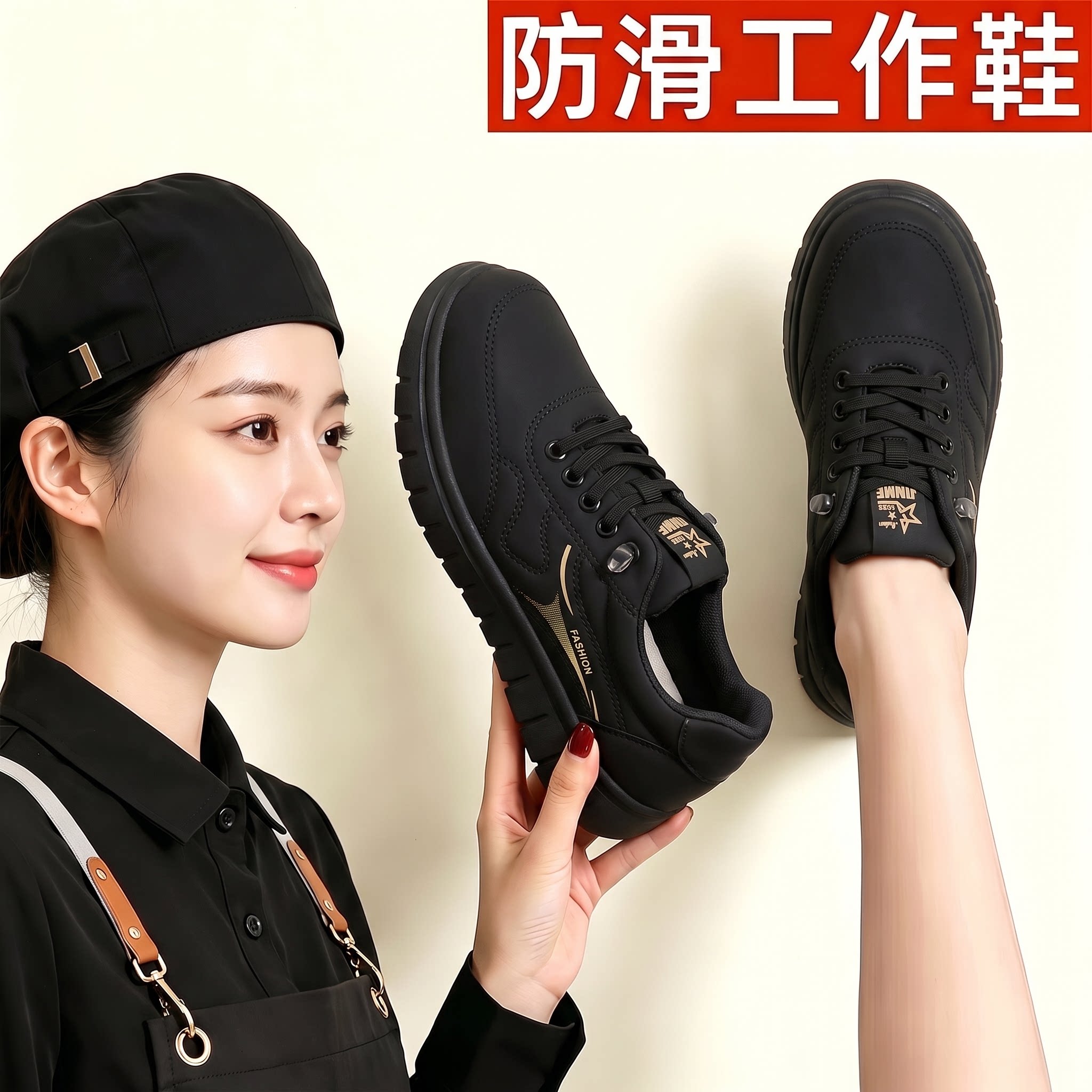 女厨房防滑防水防油软底不累脚鞋图片