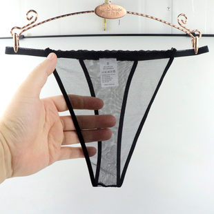 内裤女士高弹力全透明网纱透气薄款蕾丝花边可大码凉快走光MM内裤