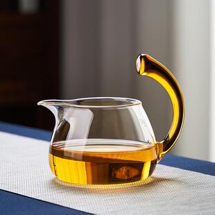 绿昌明玻璃公道杯侧把分茶器过滤茶漏套装加厚耐热茶海功夫茶具