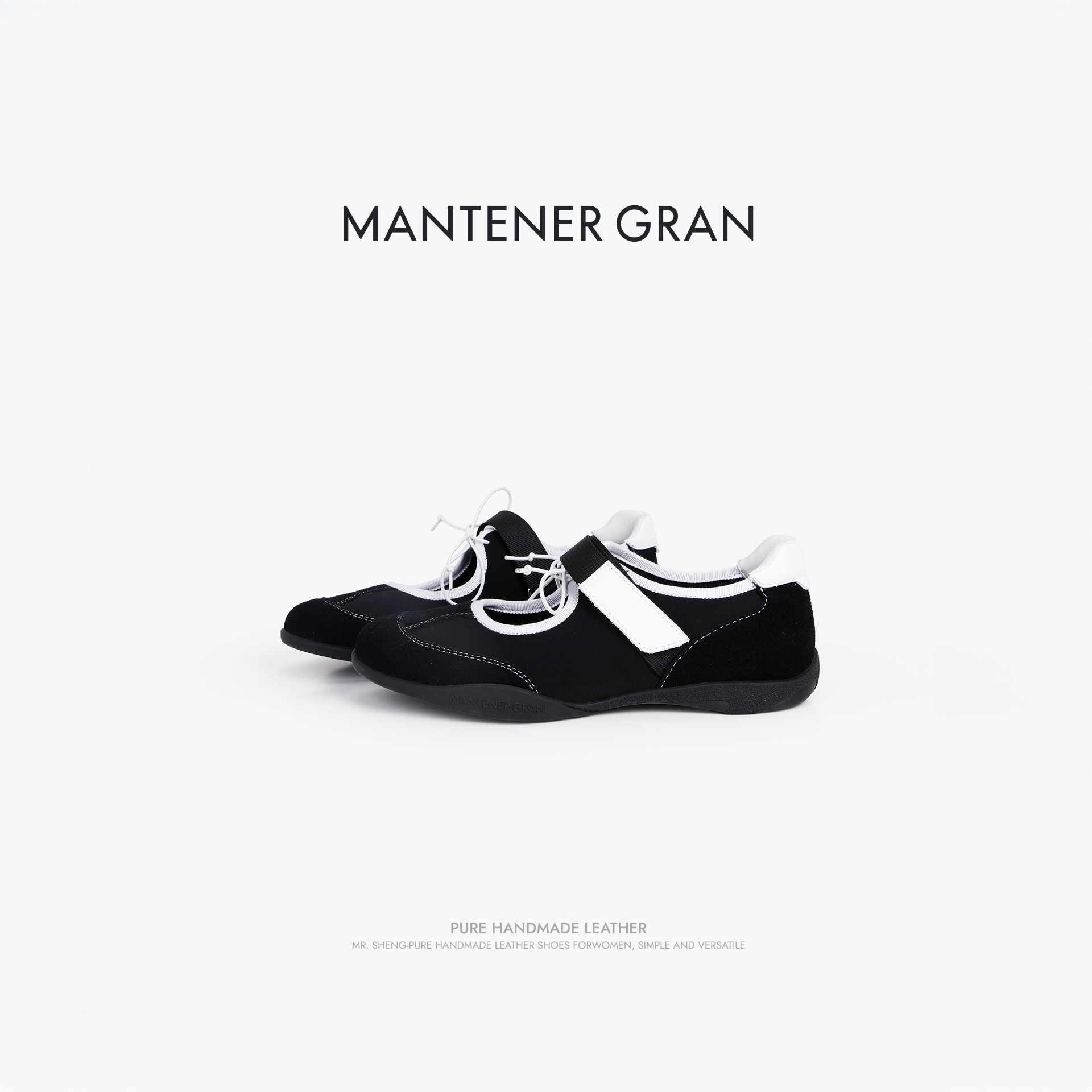 MantenerGran休闲圆头玛丽珍鞋