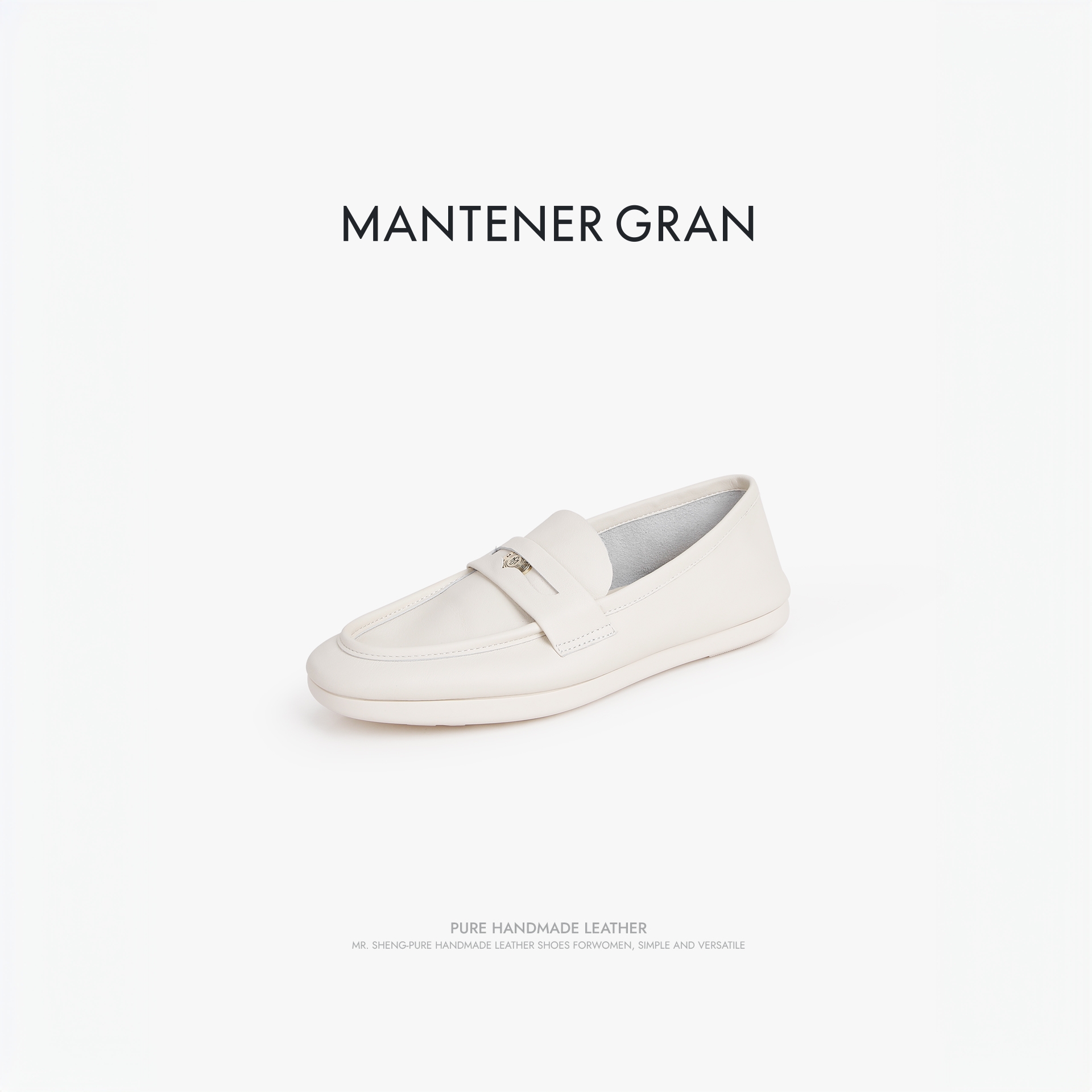 Mantener Gran乐福鞋女真皮软底不累脚休闲单鞋平底鞋 MG女鞋