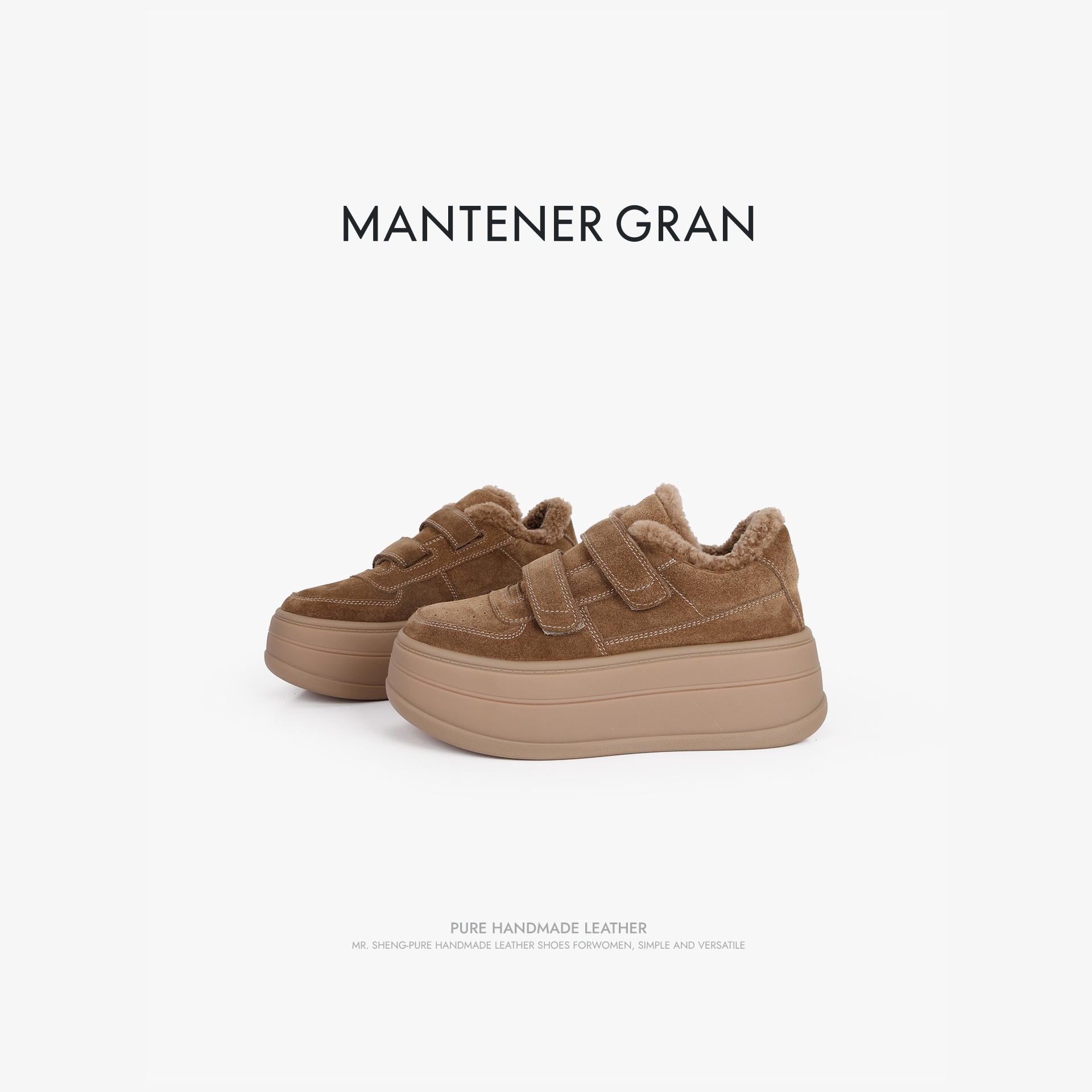 MantenerGran6.5CM厚底毛毛棉鞋加绒保暖板鞋魔术贴休闲鞋 MG女鞋,女鞋,时尚休闲鞋,淘宝优惠券,粉丝福利购,淘宝优惠卷