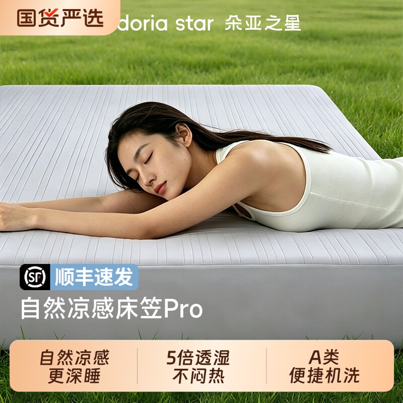 朵亚之星冰丝席子夏凉垫床笠罩夏季A类凉感软席床单床套180x200cm