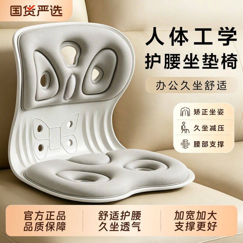 护腰坐垫人体工学久坐专用办公学习开车靠垫坐姿防驼背腰托坐姿椅