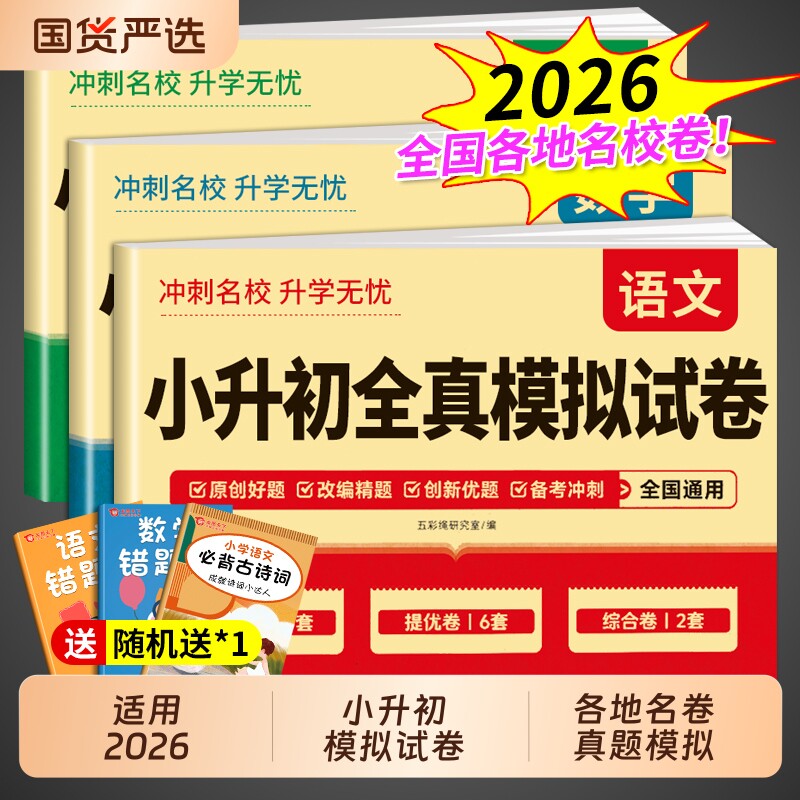 小升初真题卷2026名校真题分类试卷语文数学英语人教版小学毕业升学总复习六年级测试卷分班考试卷衔接模拟综合初中作文满分语数英