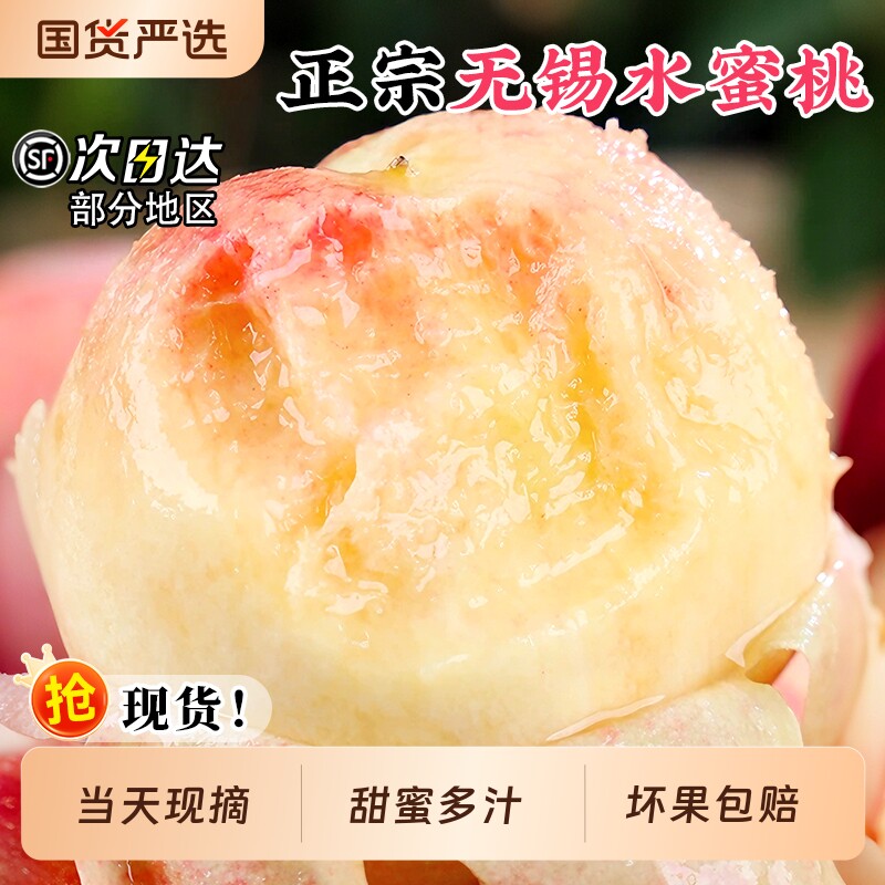 现货正宗无锡水蜜桃子新鲜水果整箱应当季阳湖景山白凤礼盒毛顺丰