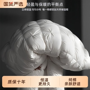 正品 羽绒被被子90白鹅绒冬被被芯鹅绒被加厚保暖鸭绒被春秋国货